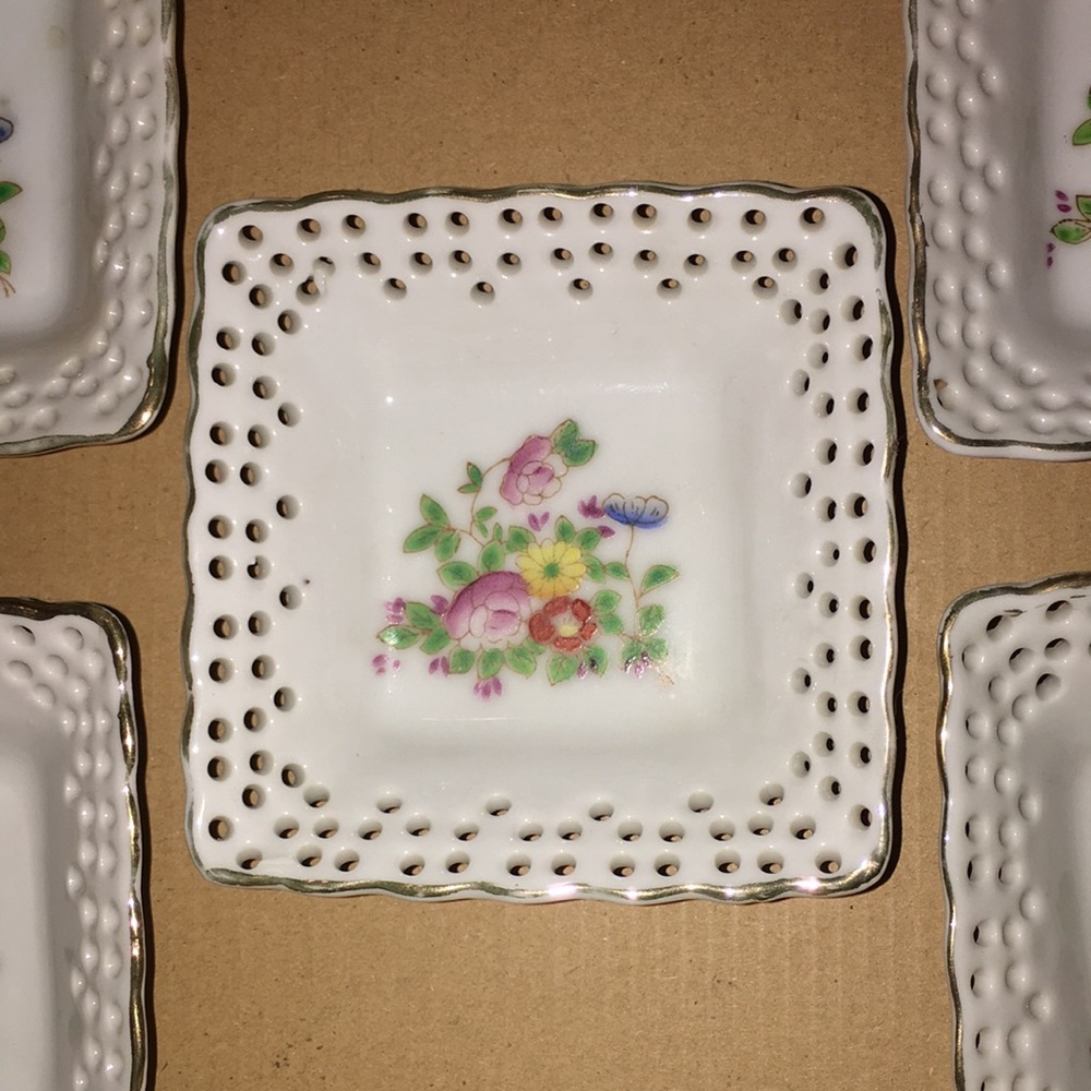 Butter Dish - Japan, 1950s, Gold Trim Border